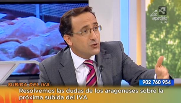 LIFI en Aragón TV – Subida del IVA en España